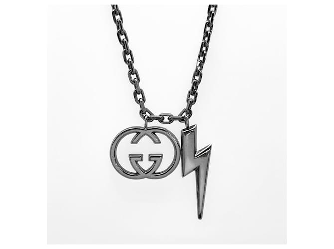 Collana GUCCI con logo Interlocking GG in argento - vista 2