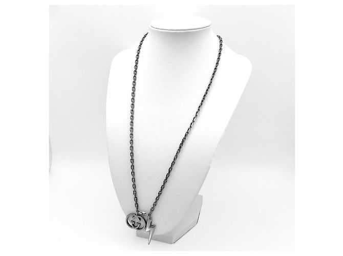 Collana GUCCI con logo Interlocking GG in argento - vista 8
