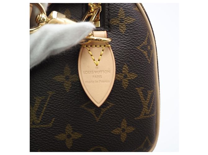 Borsa Louis Vuitton Monogram Speedy Bandoulière 20 Marrone Beige - vista 14