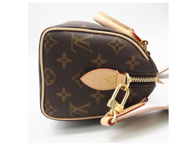 Borsa Louis Vuitton Monogram Speedy Bandoulière 20 Marrone Beige - vista 9