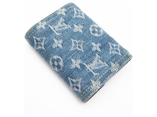 Cartera tríptico Louis Vuitton Monogram Denim Azul - vista 2