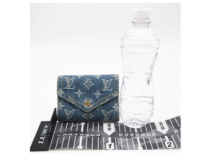 Cartera tríptico Louis Vuitton Monogram Denim Azul - vista 3
