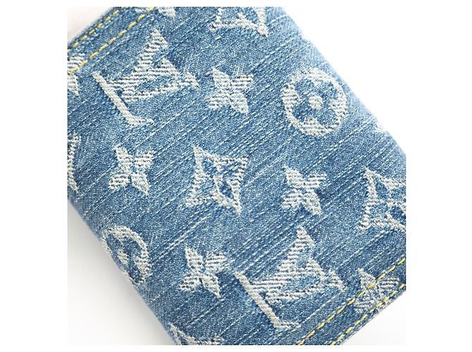 Cartera tríptico Louis Vuitton Monogram Denim Azul - vista 4