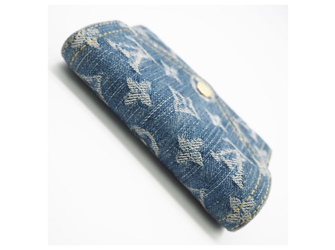 Cartera tríptico Louis Vuitton Monogram Denim Azul - vista 5