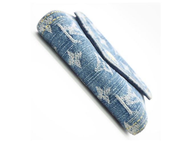 Cartera tríptico Louis Vuitton Monogram Denim Azul - vista 6