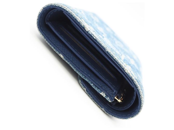 Cartera tríptico Louis Vuitton Monogram Denim Azul - vista 7