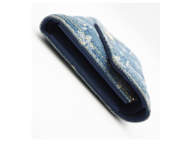 Cartera tríptico Louis Vuitton Monogram Denim Azul - vista 8