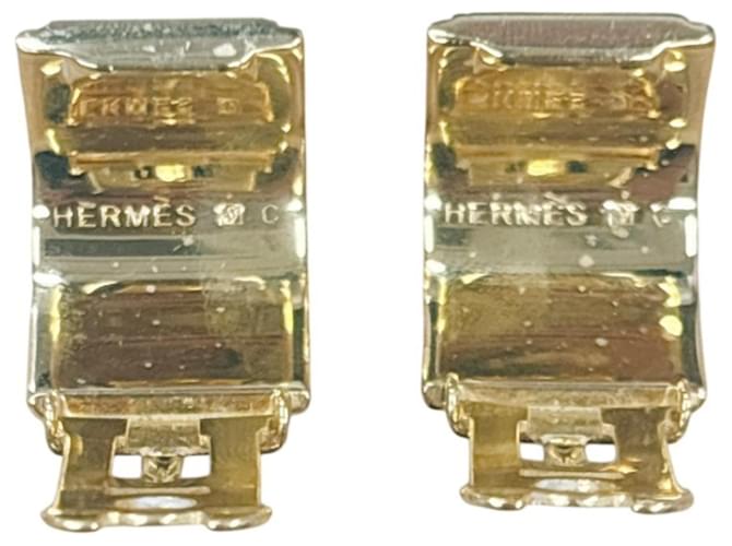 Hermès Orecchini a clip placcati oro Hermes D'oro - vista 7