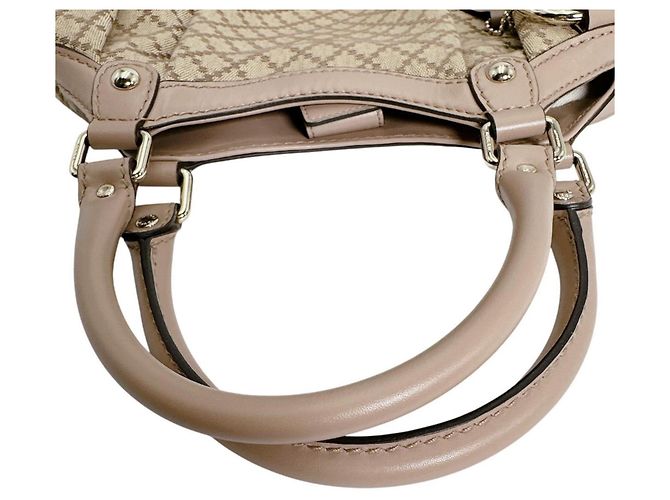 Gucci Diamante Canvas Sukey Tote Bag Braun Weiß Beige - Ansicht 10