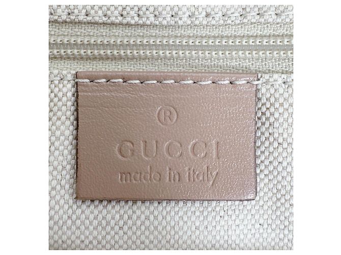 Gucci Diamante Canvas Sukey Tote Bag Braun Weiß Beige - Ansicht 17