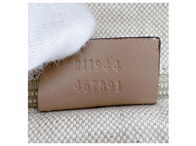 Gucci Diamante Canvas Sukey Tote Bag Braun Weiß Beige - Ansicht 18
