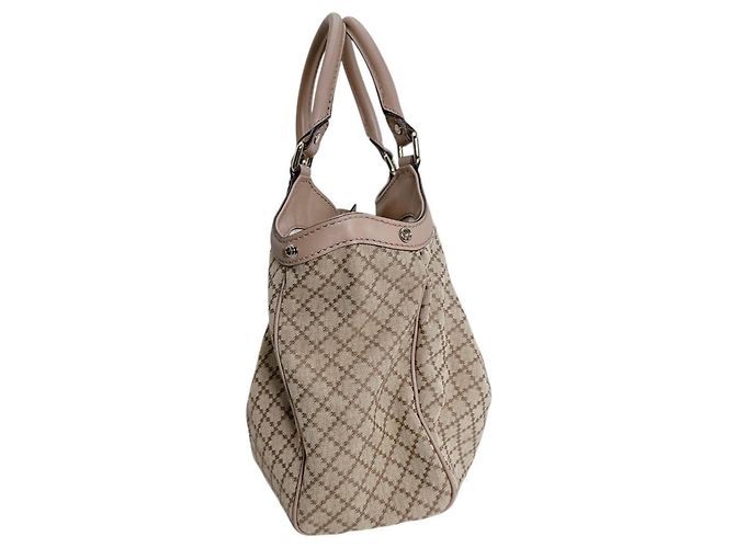 Gucci Diamante Canvas Sukey Tote Bag Braun Weiß Beige - Ansicht 3