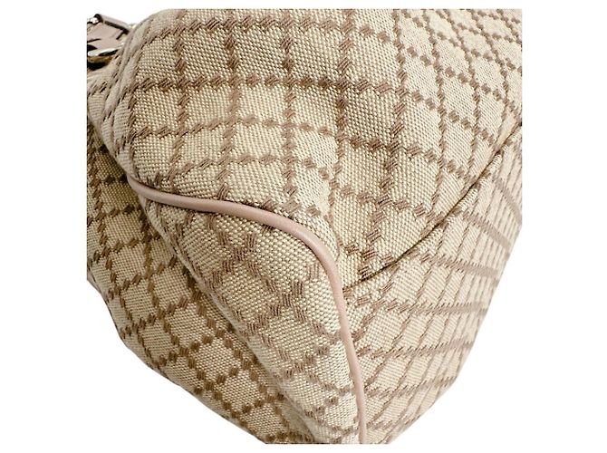 Gucci Diamante Canvas Sukey Tote Bag Braun Weiß Beige - Ansicht 6