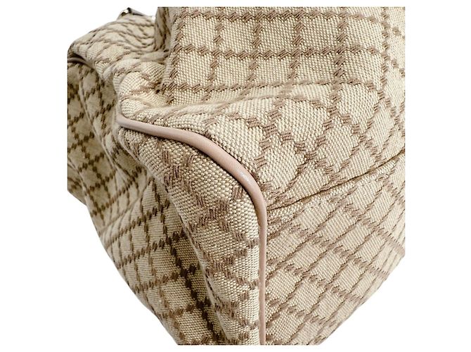 Gucci Diamante Canvas Sukey Tote Bag Braun Weiß Beige - Ansicht 8