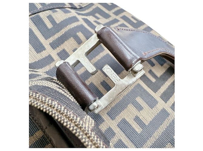 Borsa a Spalla Fendi Zucca Canvas Marrone - vista 11