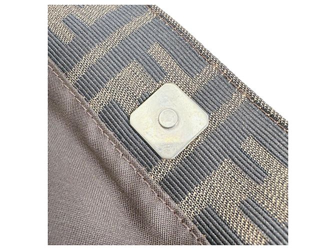 Borsa a Spalla Fendi Zucca Canvas Marrone - vista 13