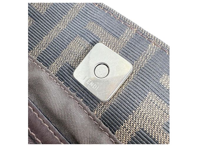 Borsa a Spalla Fendi Zucca Canvas Marrone - vista 14
