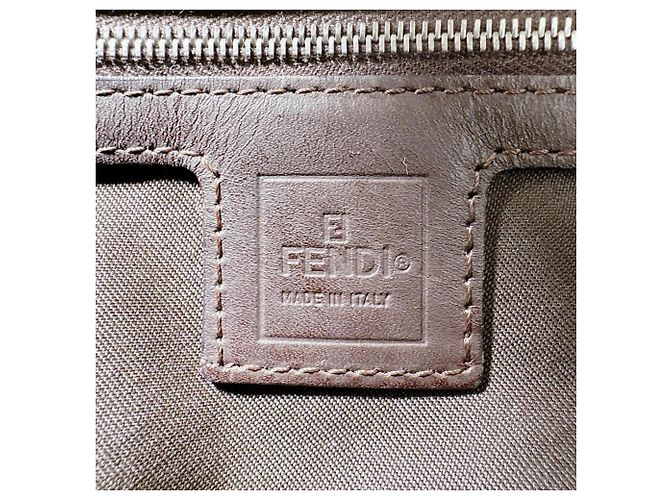 Borsa a Spalla Fendi Zucca Canvas Marrone - vista 16