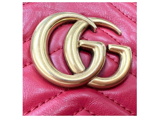 Marmont Borsa a tracolla in pelle rossa Gucci Rosso - vista 13