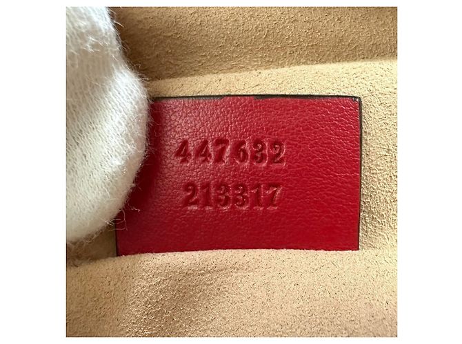 Marmont Borsa a tracolla in pelle rossa Gucci Rosso - vista 17