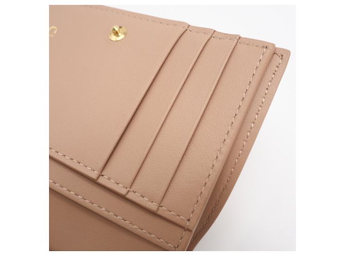 Cartera de doble pliegue rosa beige Christian Dior - vista 13