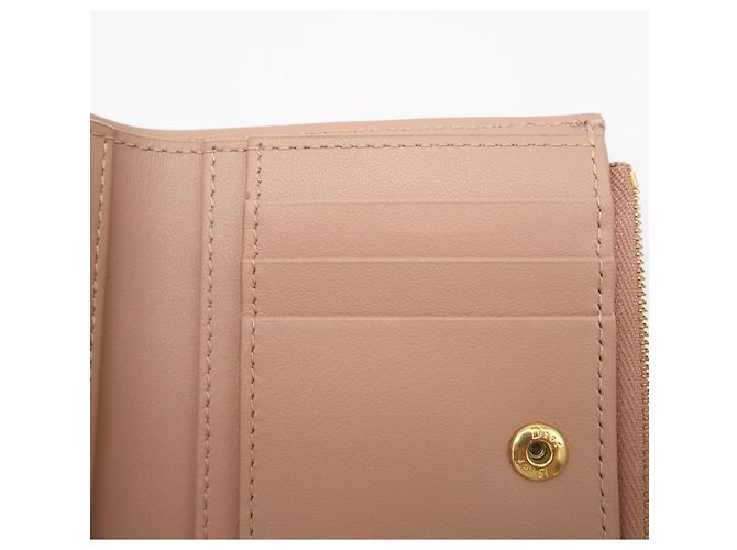 Cartera de doble pliegue rosa beige Christian Dior - vista 14
