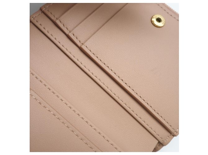 Cartera de doble pliegue rosa beige Christian Dior - vista 15
