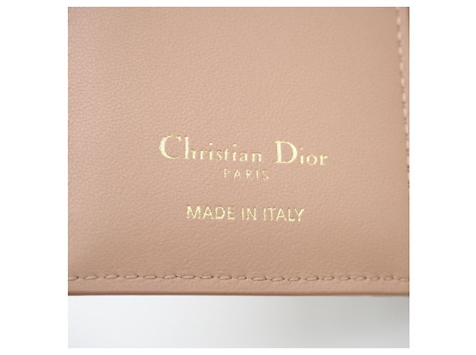 Cartera de doble pliegue rosa beige Christian Dior - vista 19
