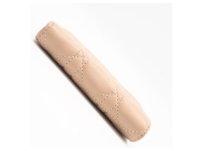 Cartera de doble pliegue rosa beige Christian Dior - vista 7