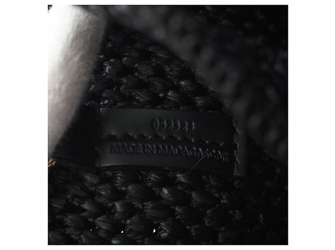 Borsa a mano Loewe Raffia Font Tote Small Nero Bianco - vista 12
