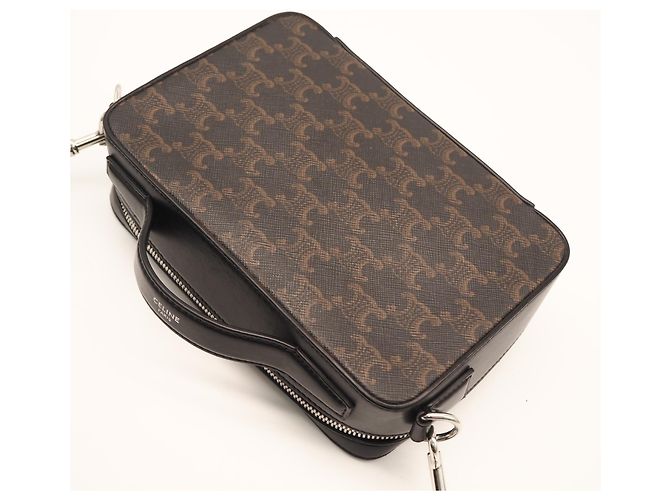 Céline Borsa a tracolla CELINE Triomphe Canvas Messenger Box - vista 2