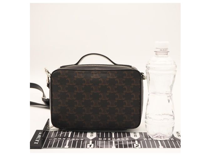 Céline Borsa a tracolla CELINE Triomphe Canvas Messenger Box - vista 3