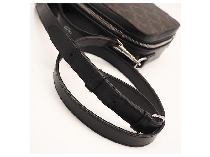 Céline Borsa a tracolla CELINE Triomphe Canvas Messenger Box - vista 6