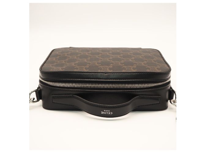 Céline Borsa a tracolla CELINE Triomphe Canvas Messenger Box - vista 7