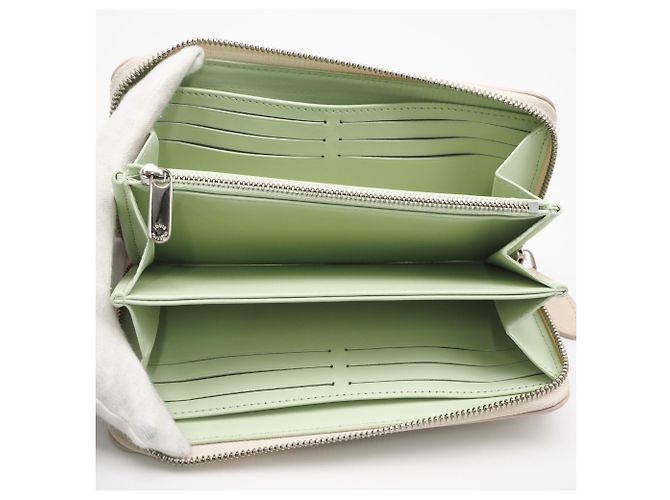 Louis Vuitton Mahina Zippy Wallet Beige Grün - Ansicht 11