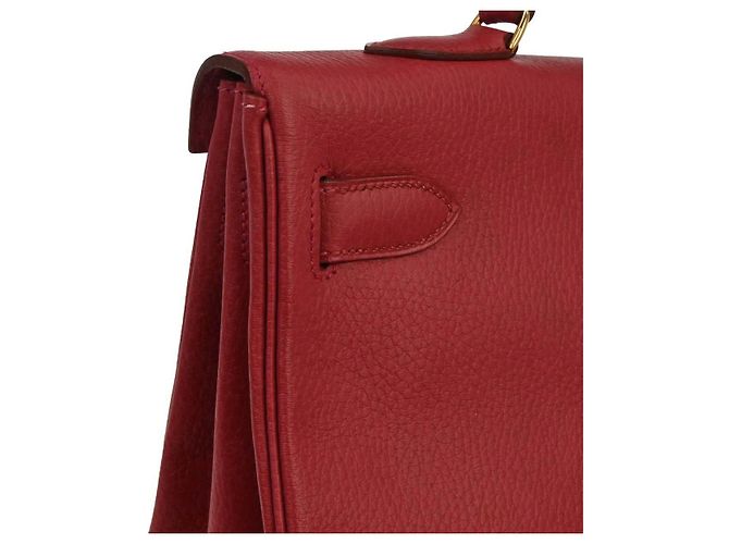 Hermès Hermes Kelly retourné Ardennes leather 40 Rosso - vista 4