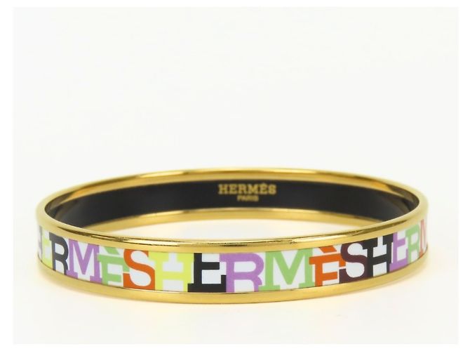 Hermès Hermes Multi-color Cloisonné Bangle White Multiple colors - view 3