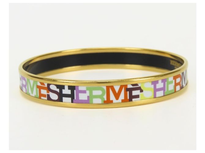 Hermès Hermes Multi-color Cloisonné Bangle White Multiple colors - view 4