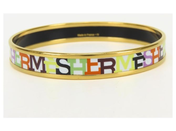 Hermès Hermes Multi-color Cloisonné Bangle White Multiple colors - view 5