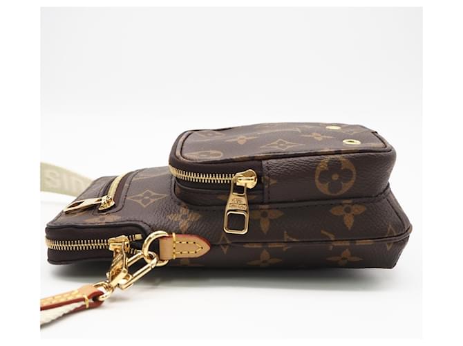 Borsa a tracolla e a spalla Louis Vuitton Monogram Utility Marrone Beige - vista 8