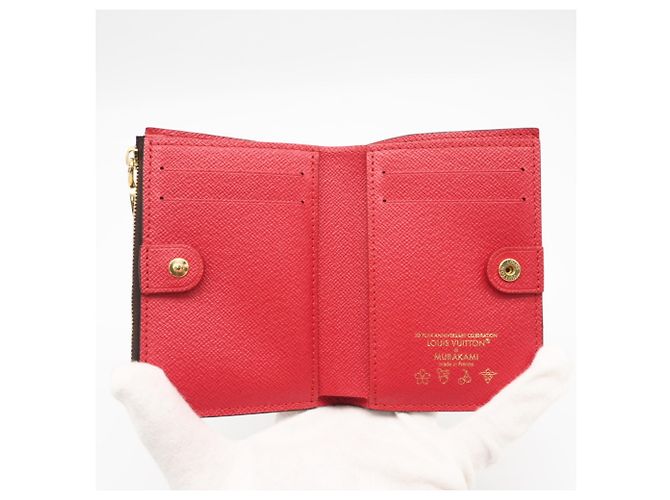 Louis Vuitton LV Bloom Mini Trifold Wallet Braun Rot Beige - Ansicht 11