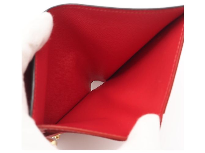 Louis Vuitton LV Bloom Mini Trifold Wallet Braun Rot Beige - Ansicht 12