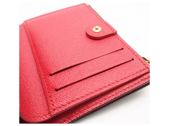 Louis Vuitton LV Bloom Mini Trifold Wallet Braun Rot Beige - Ansicht 13