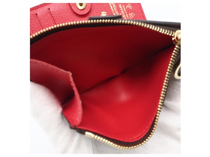 Louis Vuitton LV Bloom Mini Trifold Wallet Braun Rot Beige - Ansicht 14
