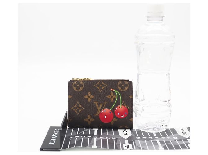 Louis Vuitton LV Bloom Mini Trifold Wallet Braun Rot Beige - Ansicht 3