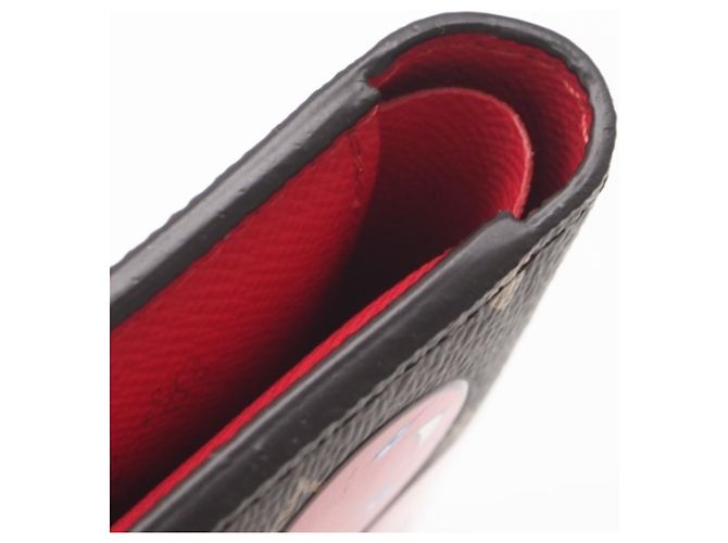 Louis Vuitton LV Bloom Mini Trifold Wallet Braun Rot Beige - Ansicht 9