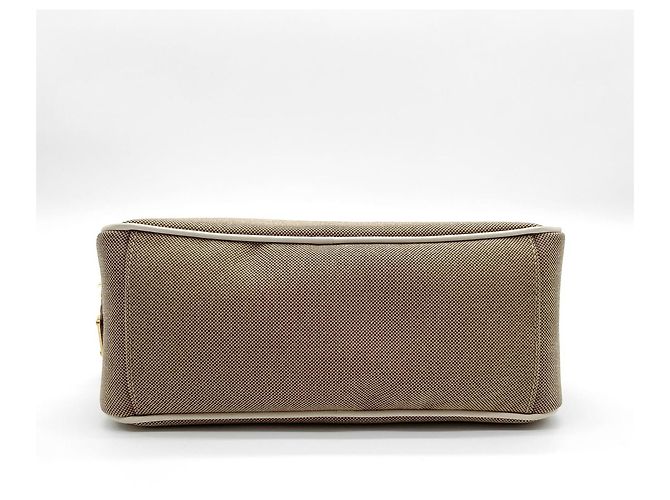 Borsa a tracolla in jacquard con logo Prada Marrone Bianco - vista 6