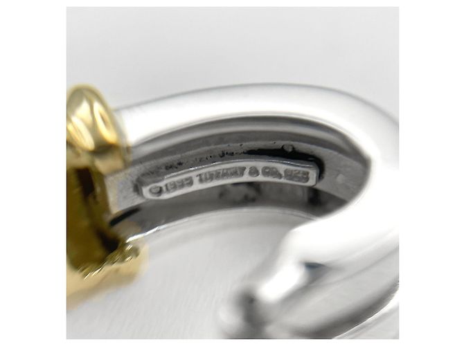 Tiffany & Co Brincos Tiffany Atlas Grooved Double Line Prata Dourado - vista 8