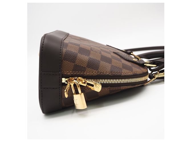 Borsa Louis Vuitton Damier Alma BB Marrone Beige - vista 10