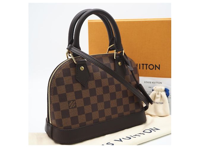 Borsa Louis Vuitton Damier Alma BB Marrone Beige - vista 2